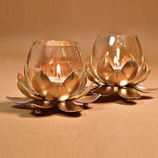 Amber Glow Lotus Chalice
