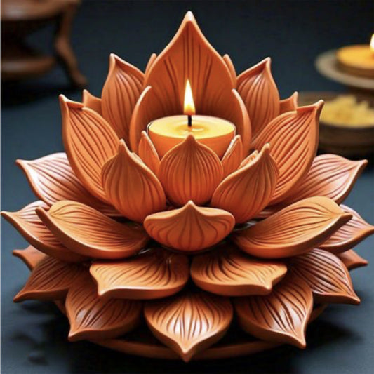 Artisanal Terracotta Lotus Bloom